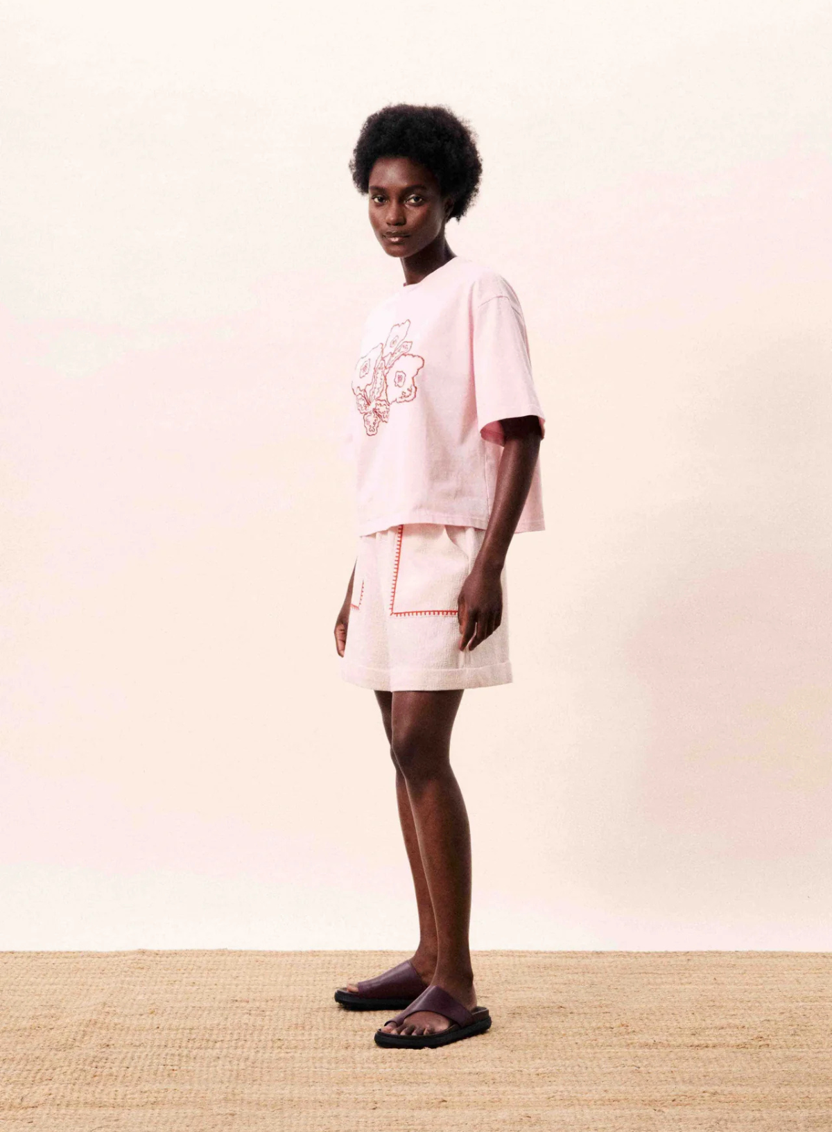 FRNCH Lolite T-Shirt in Pale Rose