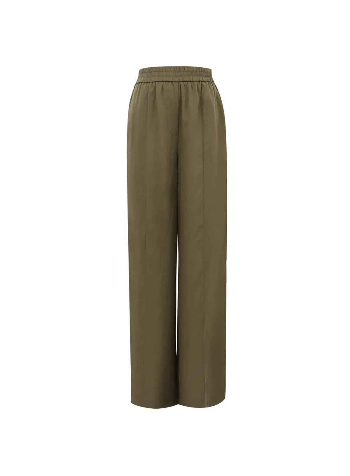 Palmina Wide Leg Trousers in Kaki from FRNCH
