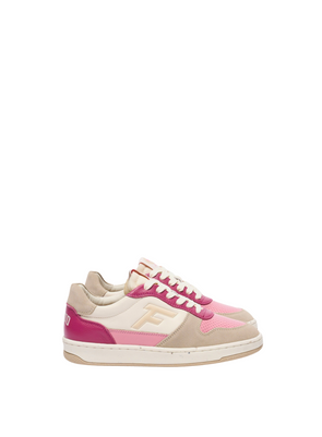 Alder Leather Trainers in Pink + Ecru from Faguo