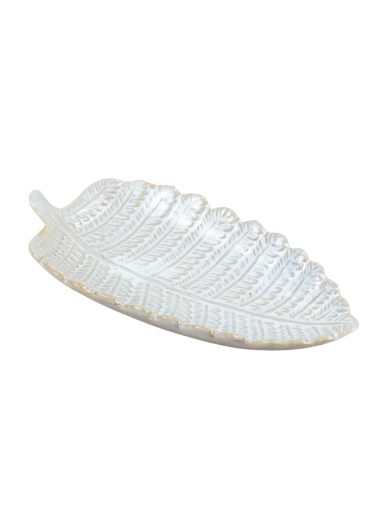 Gainsborough Giftware White Leaf Trinket Dish, 17cm