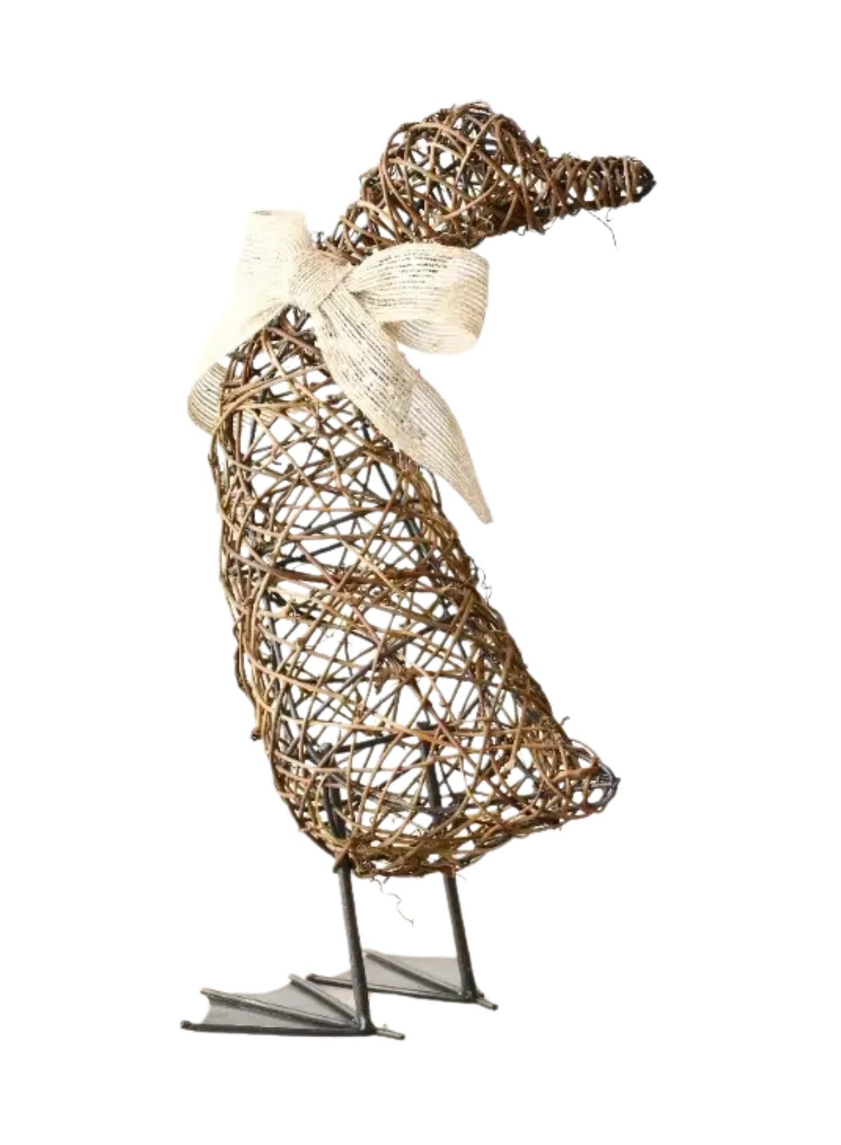 Gainsborough Giftware Rattan Standing Duck Deco, 30cm