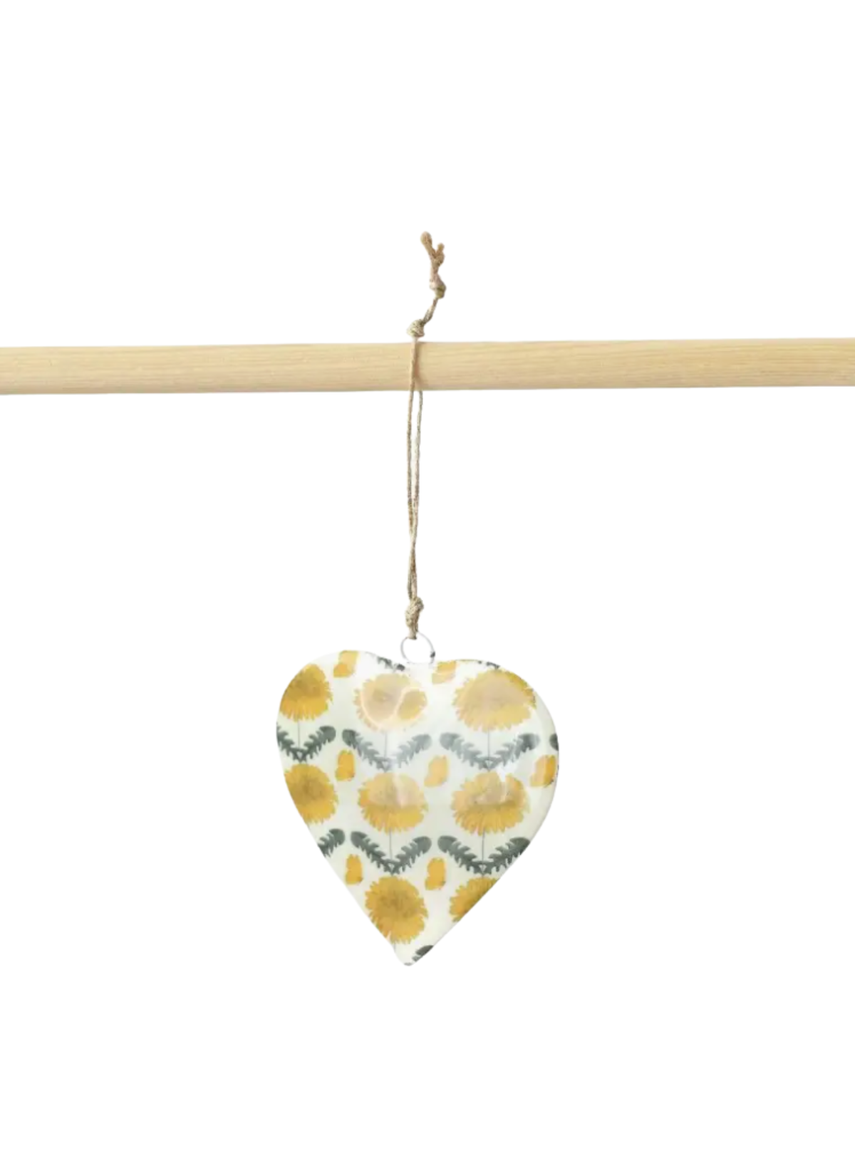 Gainsborough Giftware Yellow Wild Flower Heart 8cm