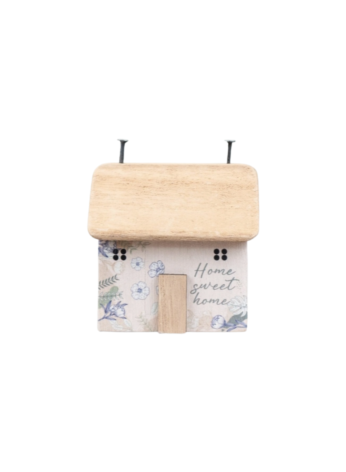 Gainsborough Giftware Flower Wooden House 8cm (Home Sweet Home)