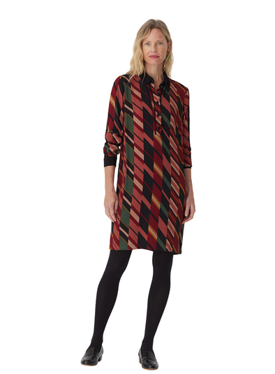 Mixed Stripe Print Shirt Dress from Nice Things