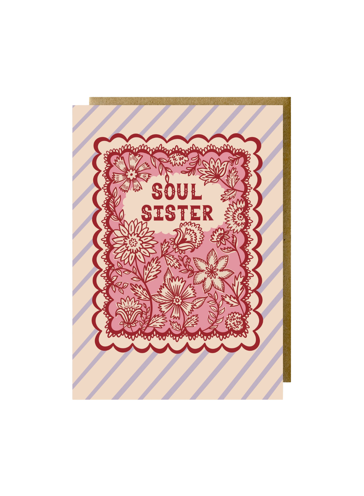 Jessie Maeve Indian Floral Soul Sister Friendship Card
