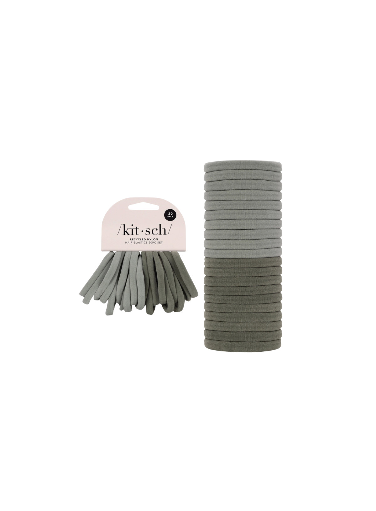 Kitsch Nylon Elastics 20 peices in Eucalyptus