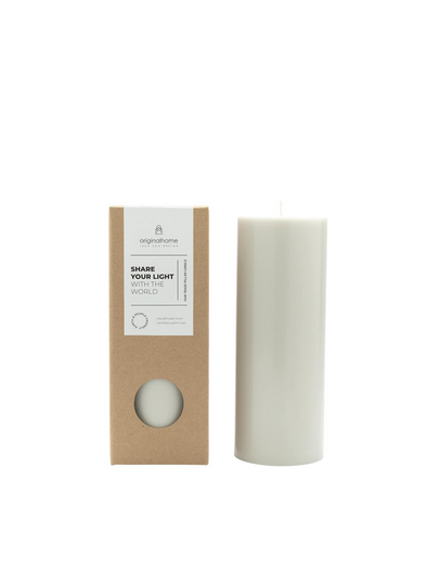 Pillar Candle in Light Grey 7.5x20cm from Original Home