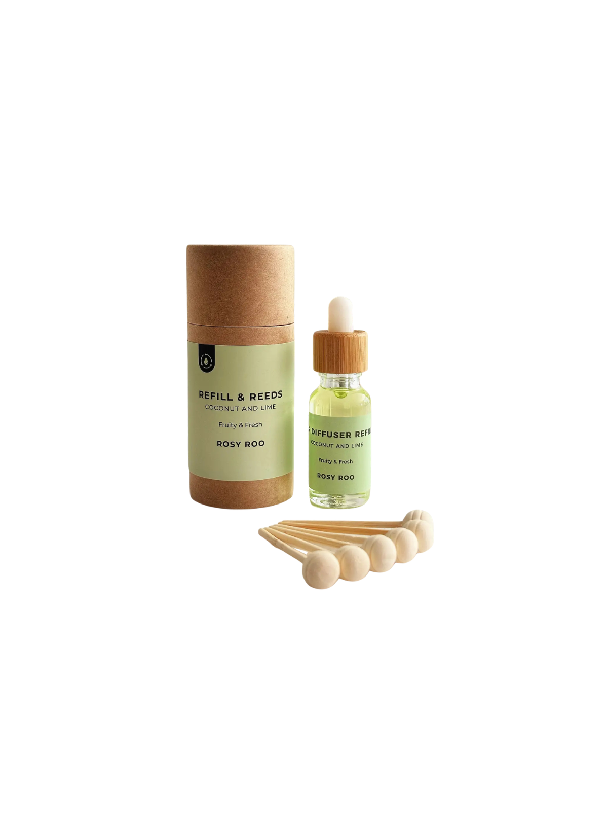 Rosy Roo Coconut and Lime -Refill and Reeds