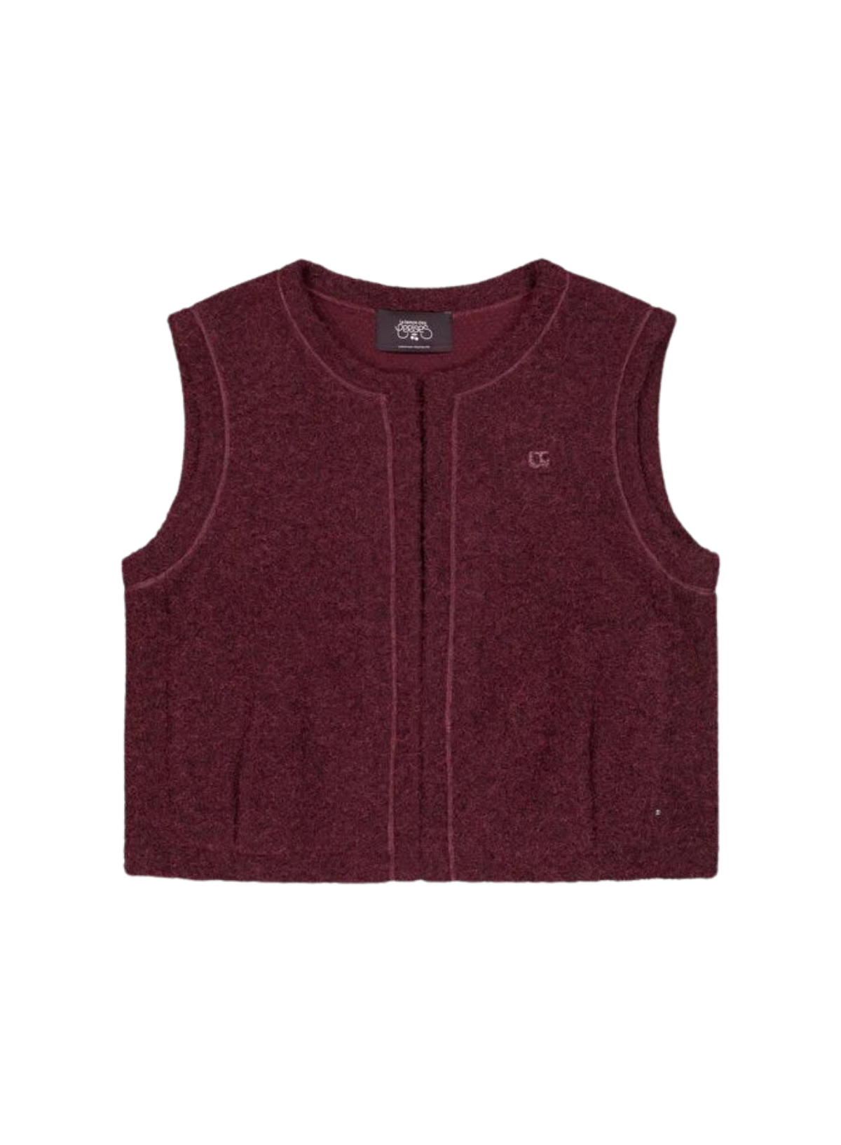 Le Temps des Cerises Badis Gilet in Burgundy