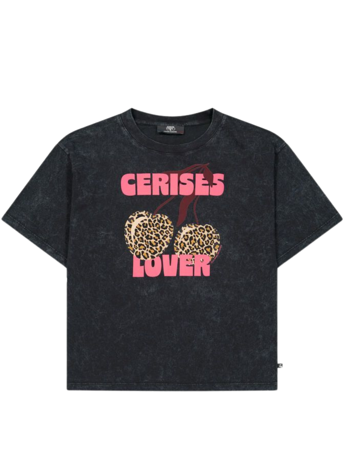 Le Temps des Cerises Spiky Graphic Tee in Black