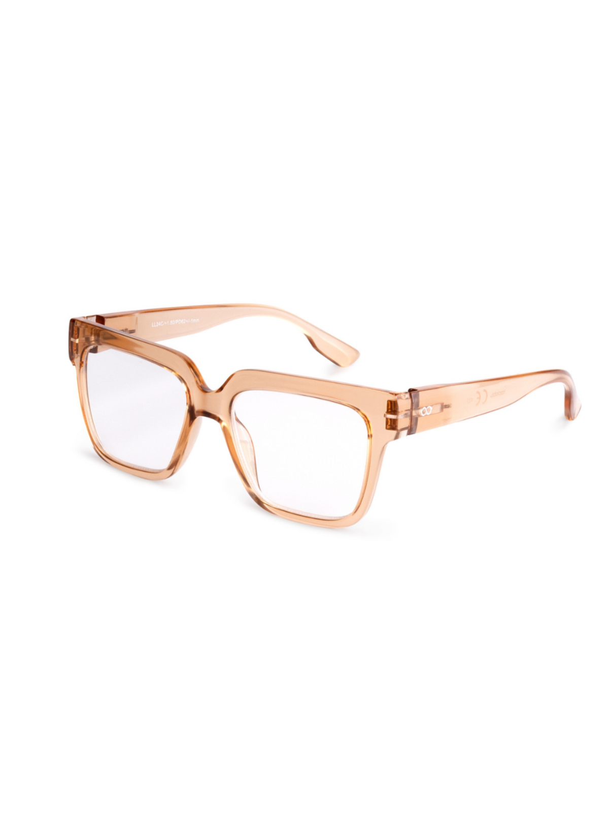 Looplabb Max Reading Glasses in Crystal Champagne