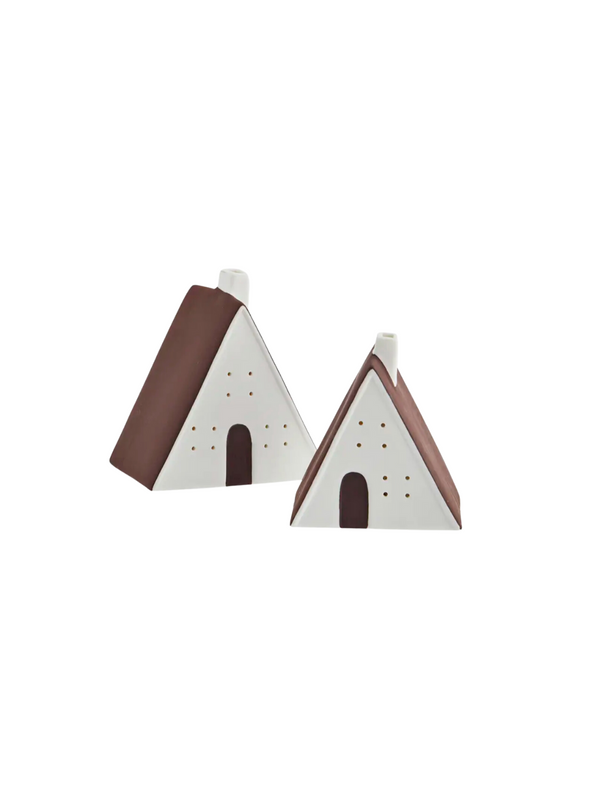 Small Porcelain Cottage With LED Lights from Madam Stoltz