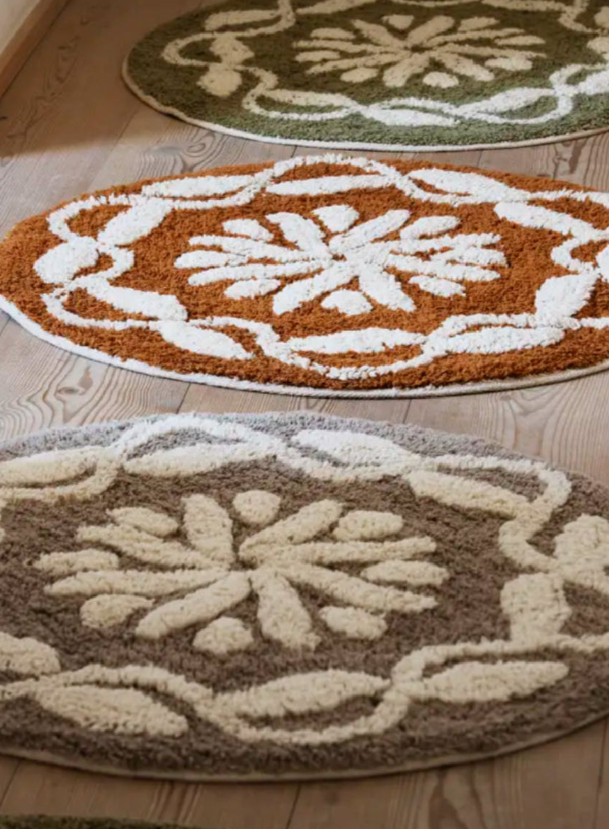 Brazil Round Tufted Bath Mat 60cm from Madam Stoltz