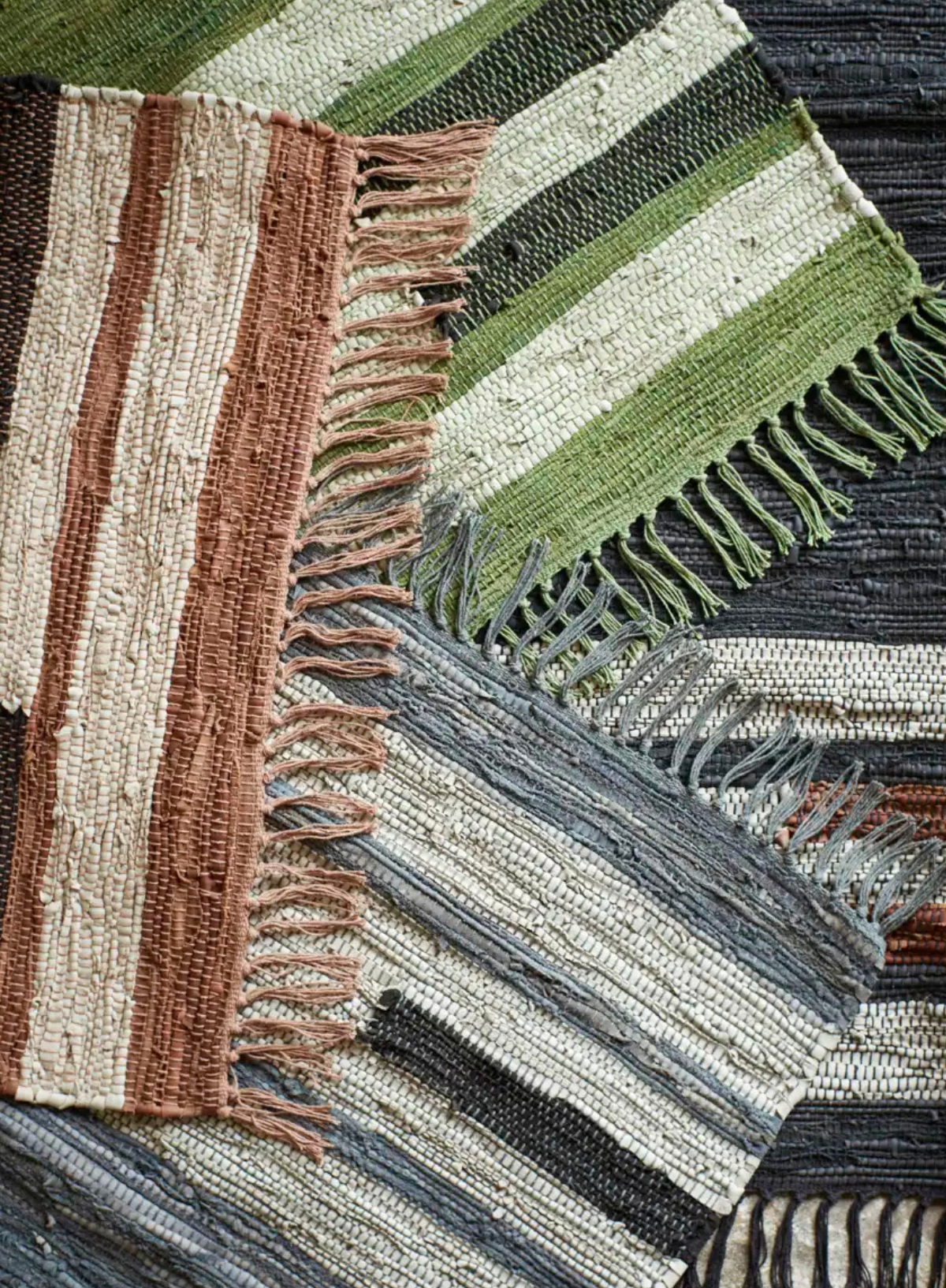 Raggy Leather Rag Rug 70/140cm from Madam Stoltz