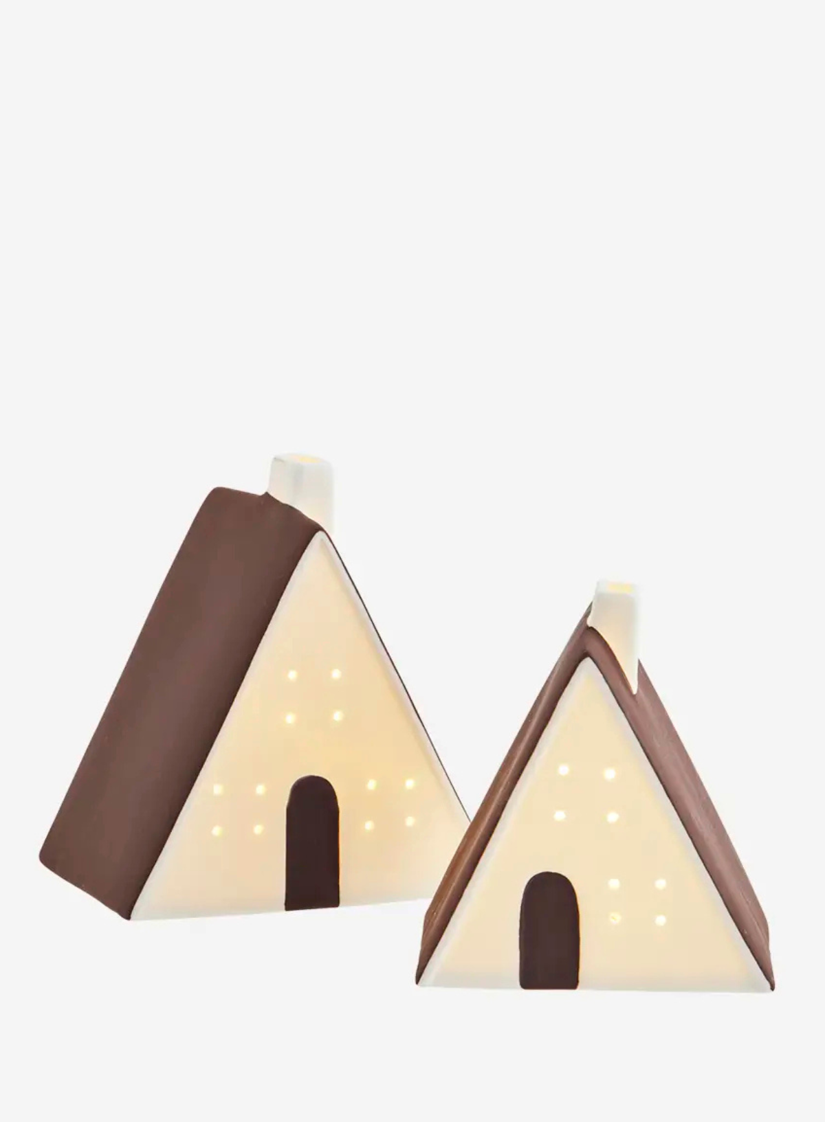 Small Porcelain Cottage With LED Lights from Madam Stoltz