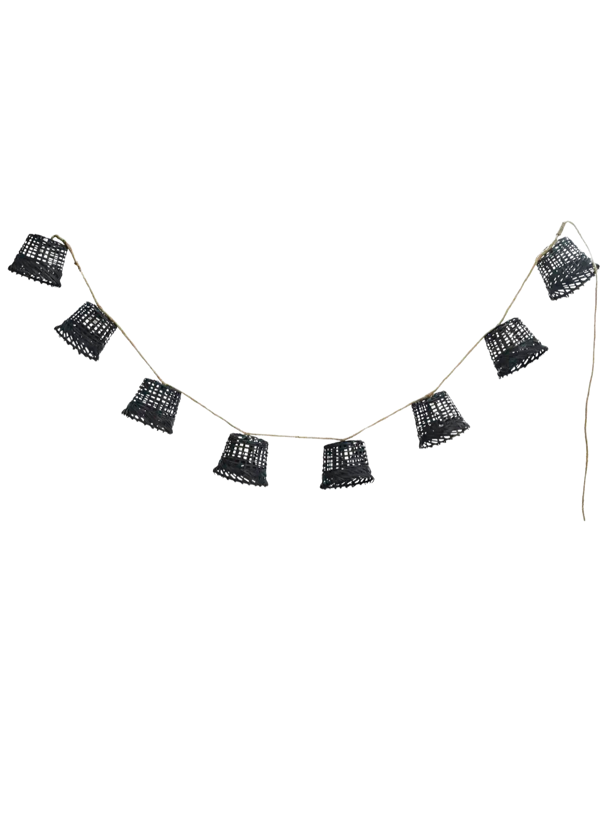 Wire lights with bamboo shades from Madam Stoltz