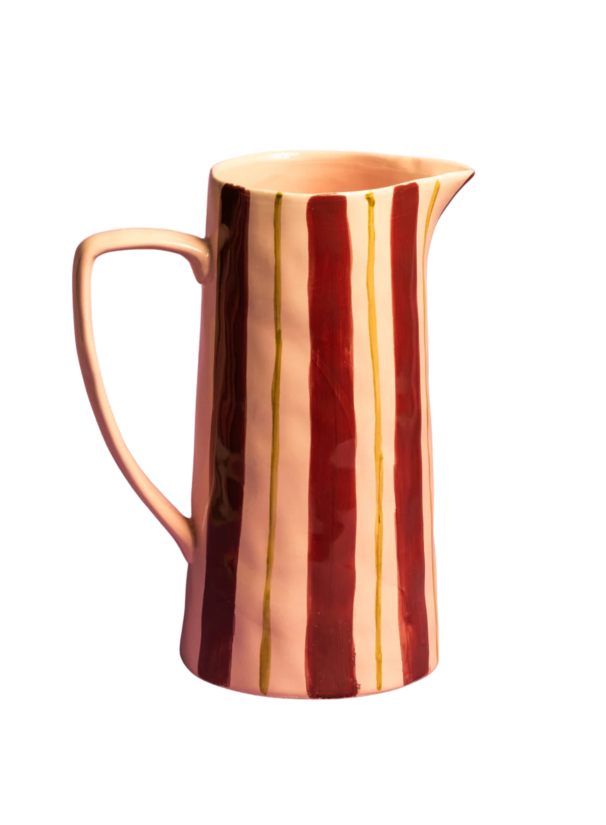 MÆGEN Stripe Jug in Pink/Burgundy