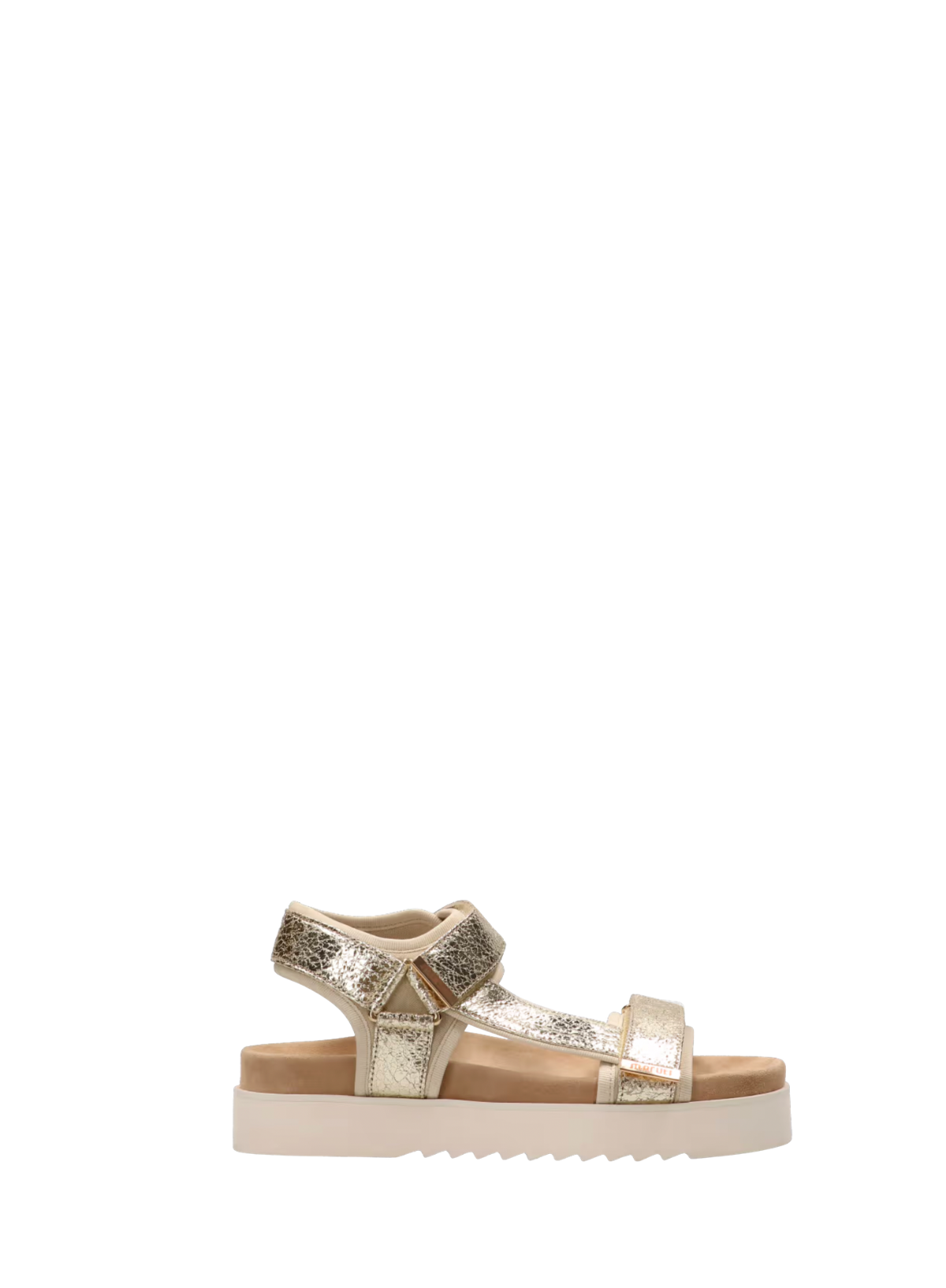 Maruti Beau Leather Gold Sandals