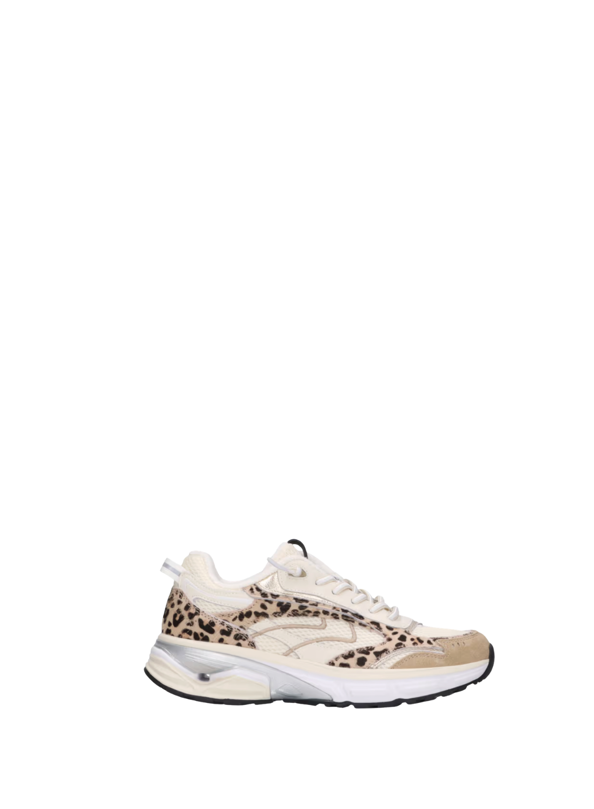 Maruti Riva Leather Leopard Beige Trainers