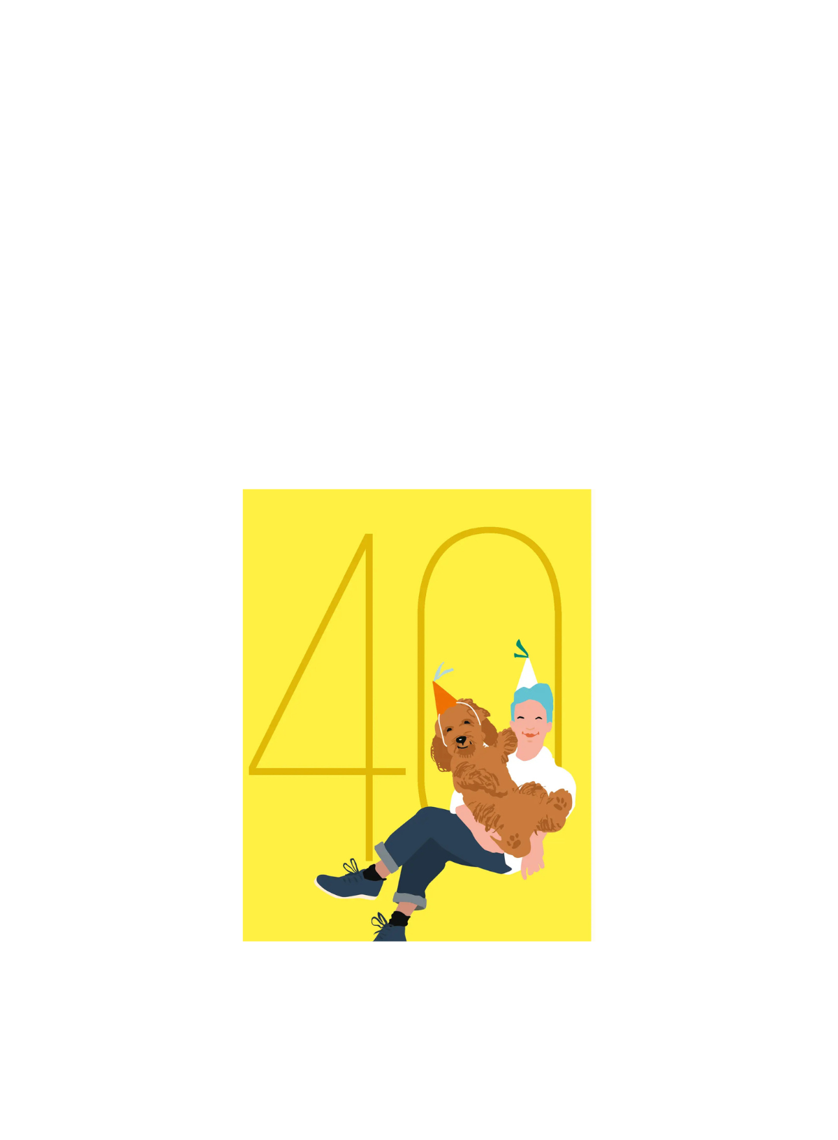 Yellow Age 40 Card from Noi