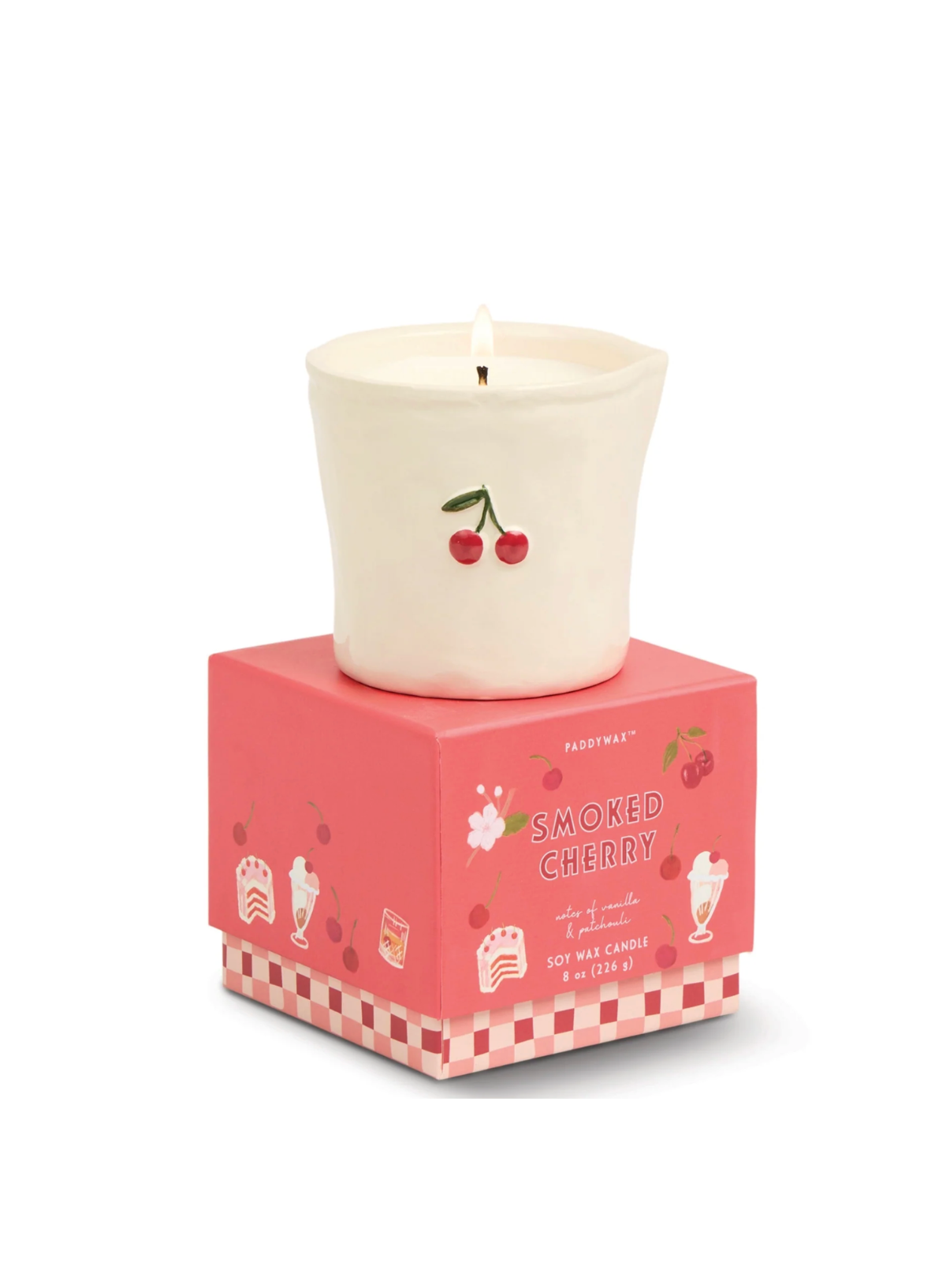 Paddywax Bistro 8oz Ceramic  - Smoked Cherry