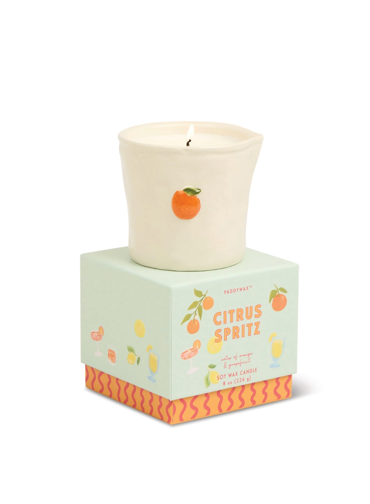Paddywax Bistro 8oz Ceramic - Citrus Spritz