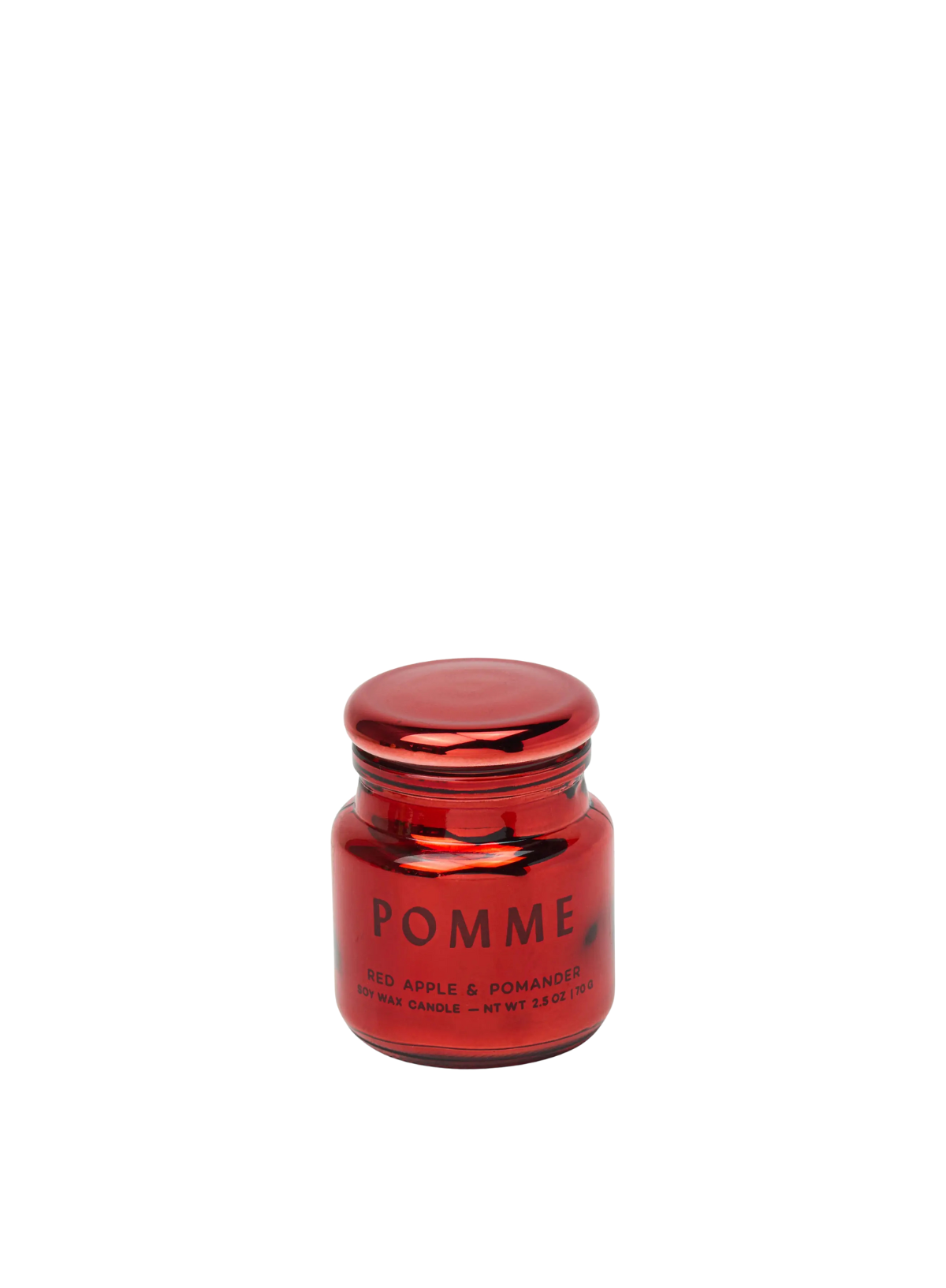 Chroma Pomme Metallic Glass Candle in Red Apple & Pomander from Paddywax