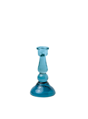 Blue Tall Glass Taper Holder from Paddywax