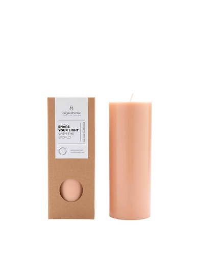 Pillar Candle in Peach 7.5x20cm from Original Home