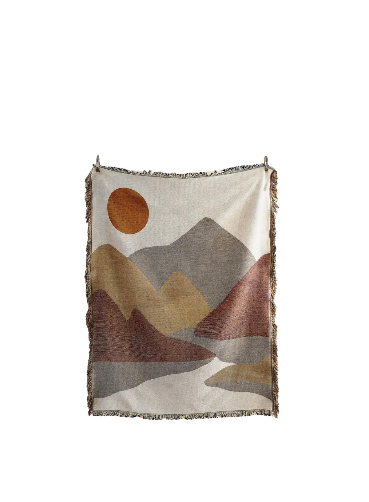 Sunset Mountain Jacquard Throw from Peking Handicraft