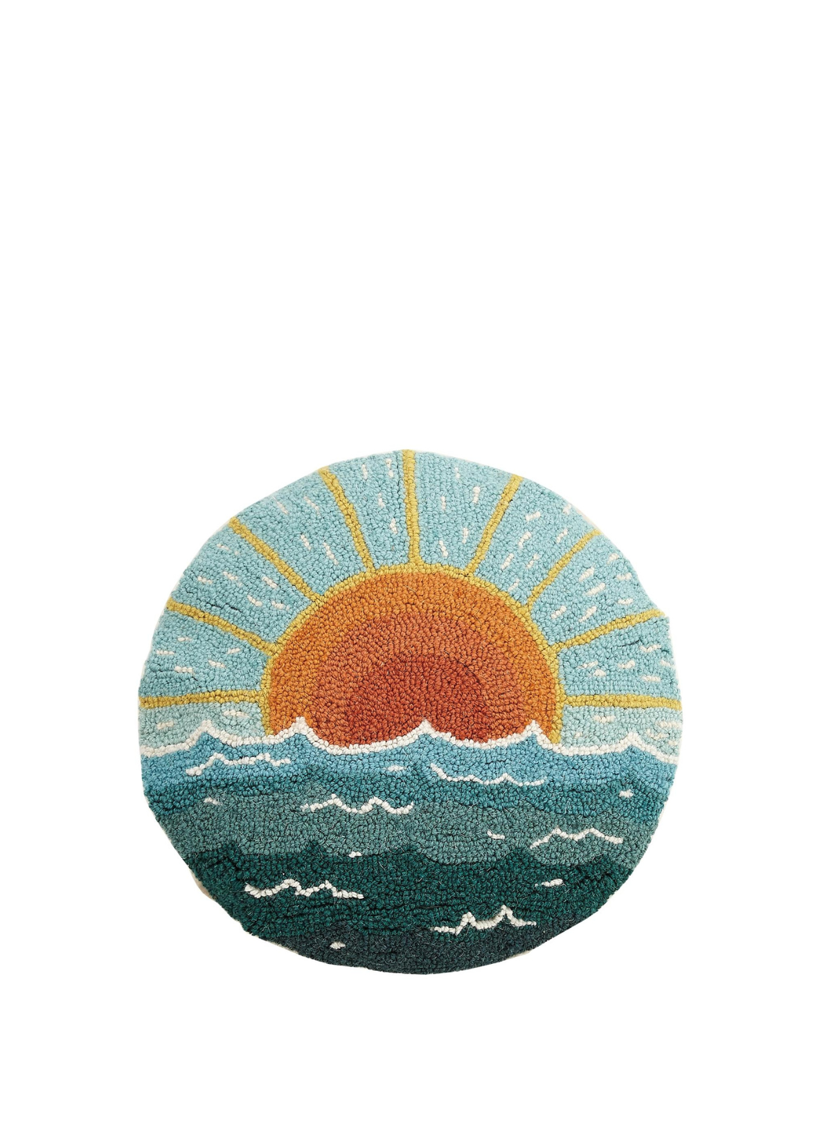 Circular Sun Seascape Hook Cushion from Peking Handicraft