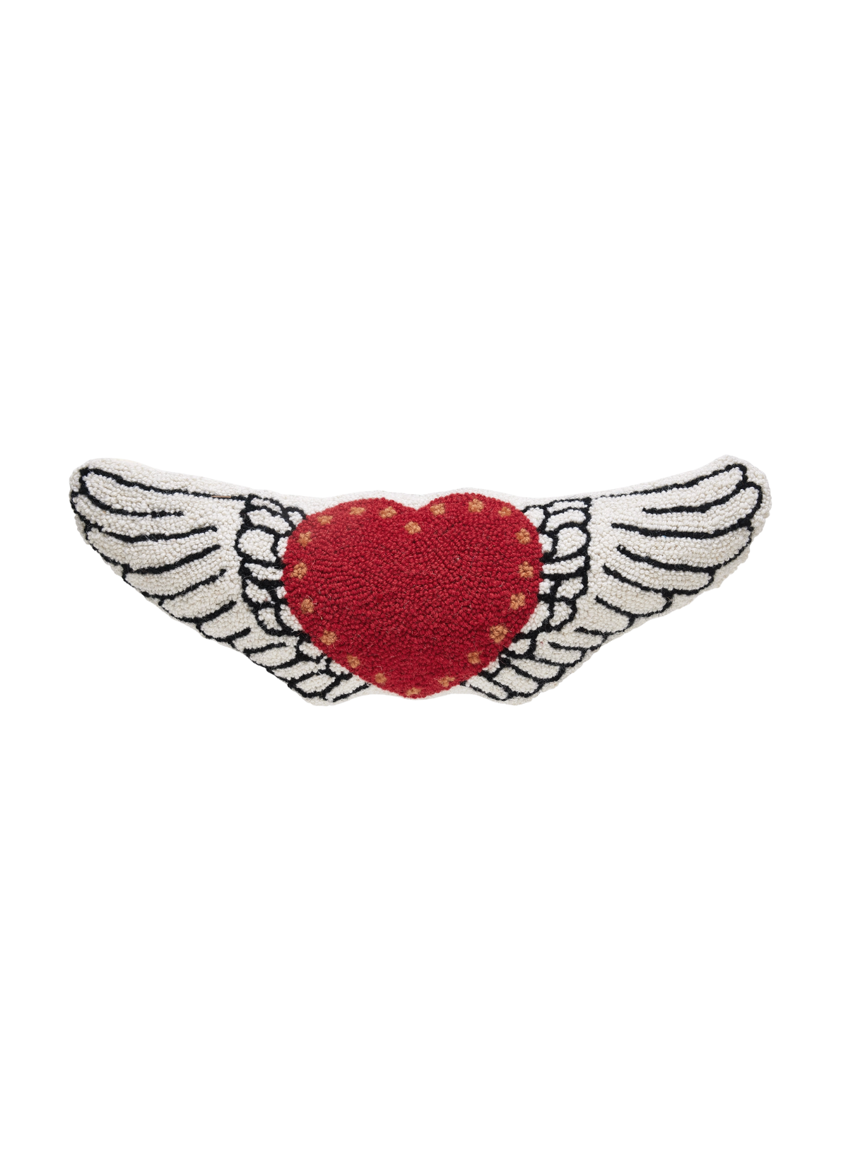 Peking Handicraft Shaped Wing And Hearts Hook Pillow
