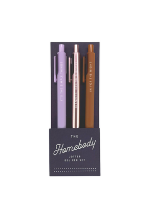 Homebody Jotter Gel Pen Set of 3 from Ruff House Print Shop