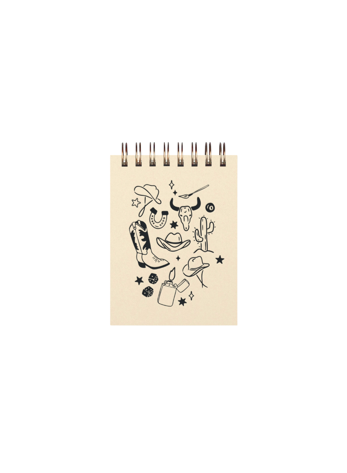 Ruff House Print Shop Western Doodle Mini Jotter Notebook
