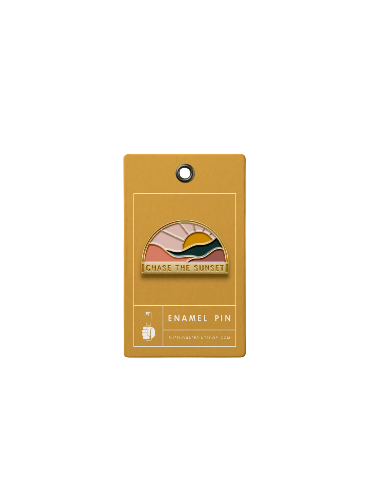 Chase the Sunset Enamel Pin from Ruff House Print Shop