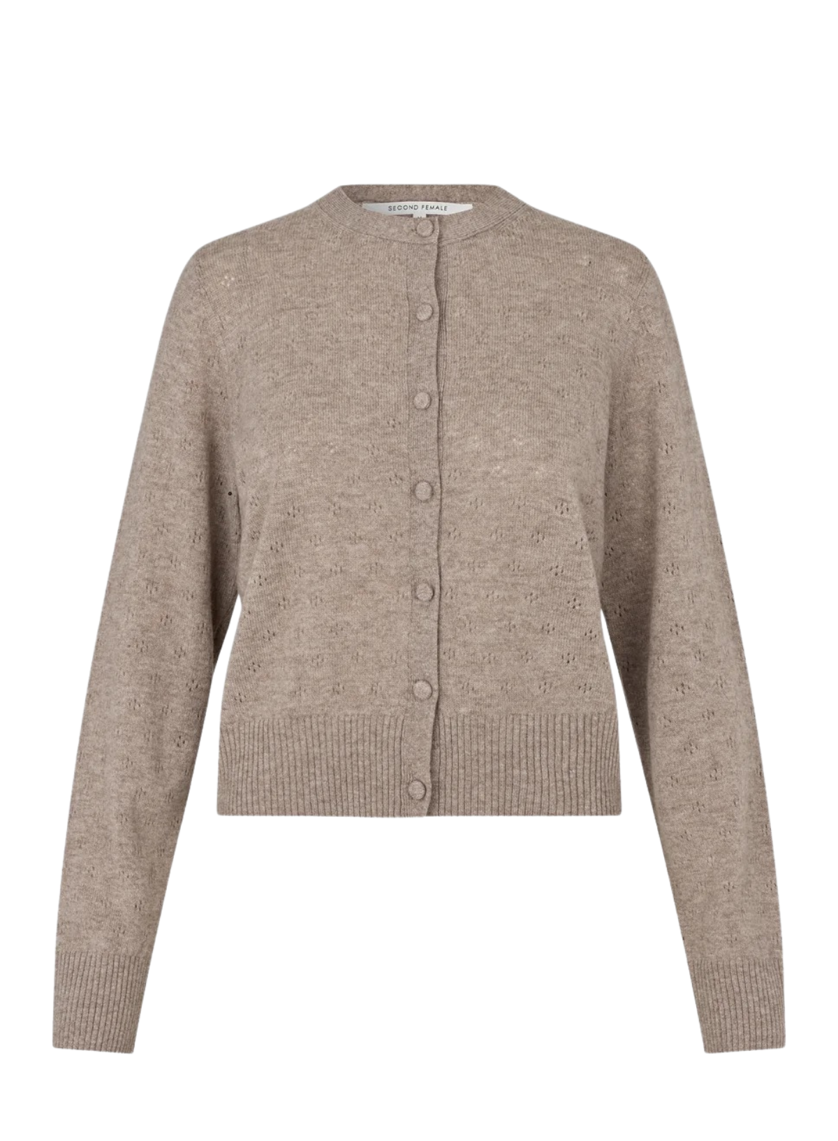 Second Female Amala Knit Cardigan in Mid Brown