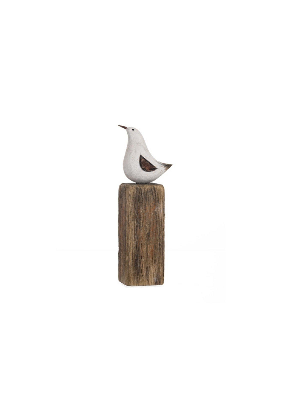 Bird on Tall Driftwood Block from Shoeless Joe