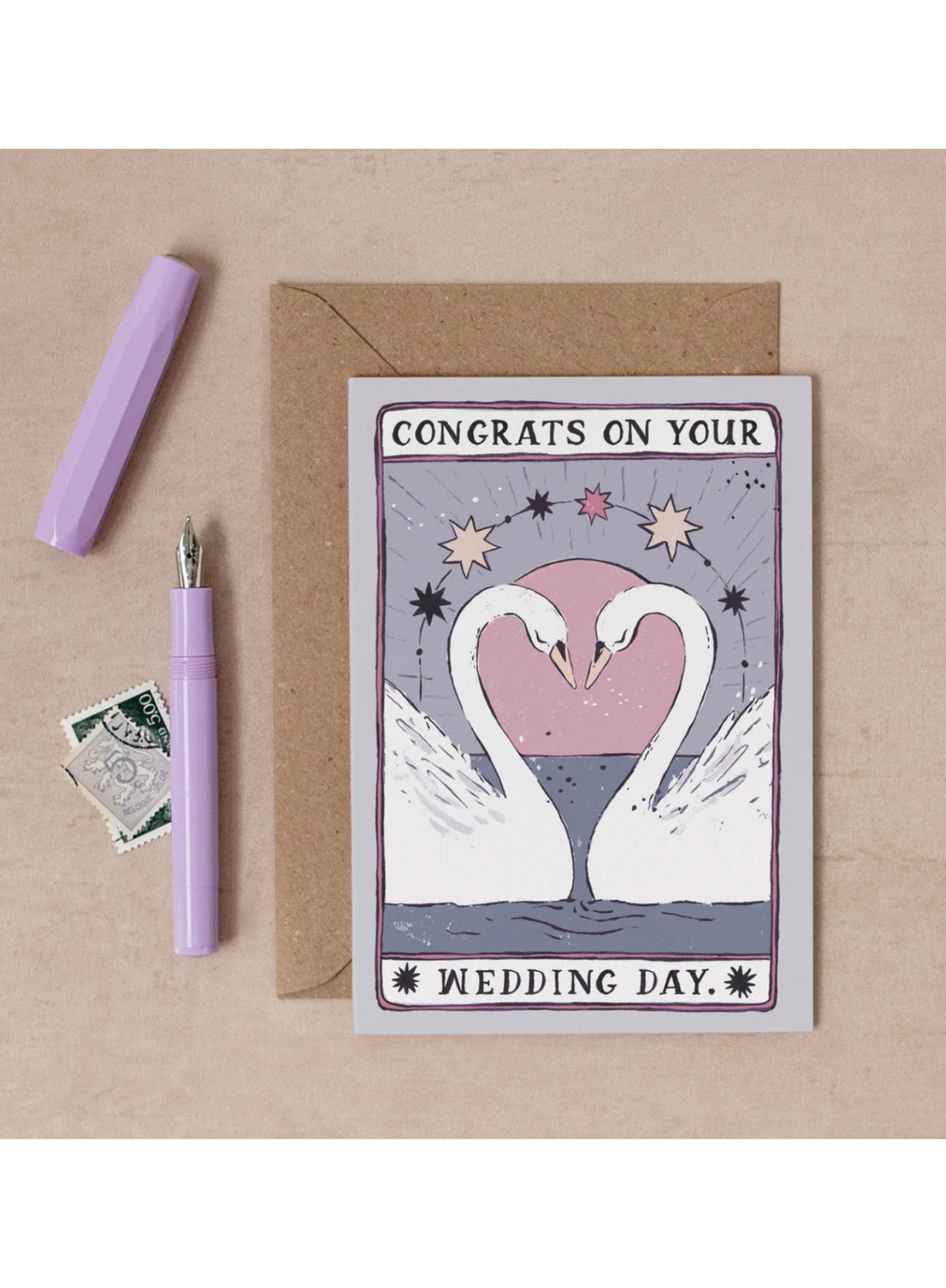 Swans Wedding Card from Sister Paper Co.
