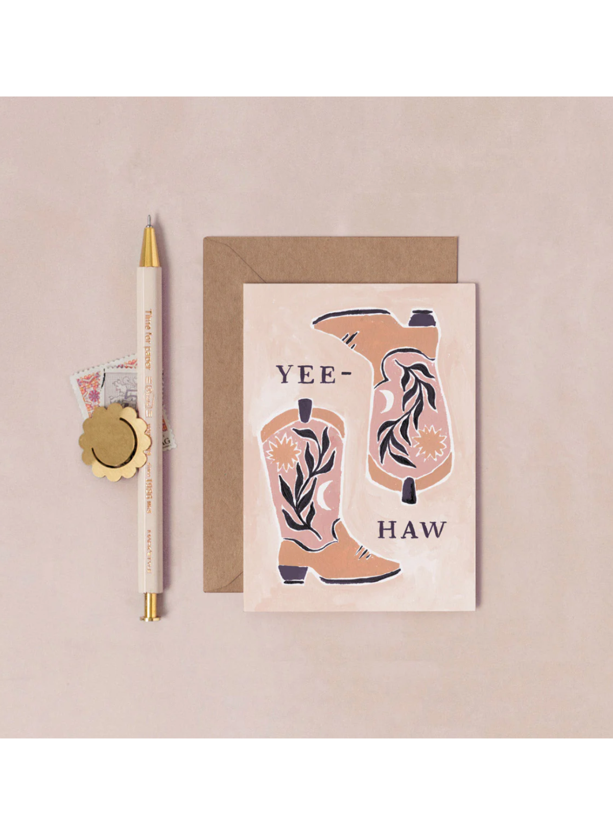 Yee-Haw Cowboy Boots Mini Card from Sister Paper Co.