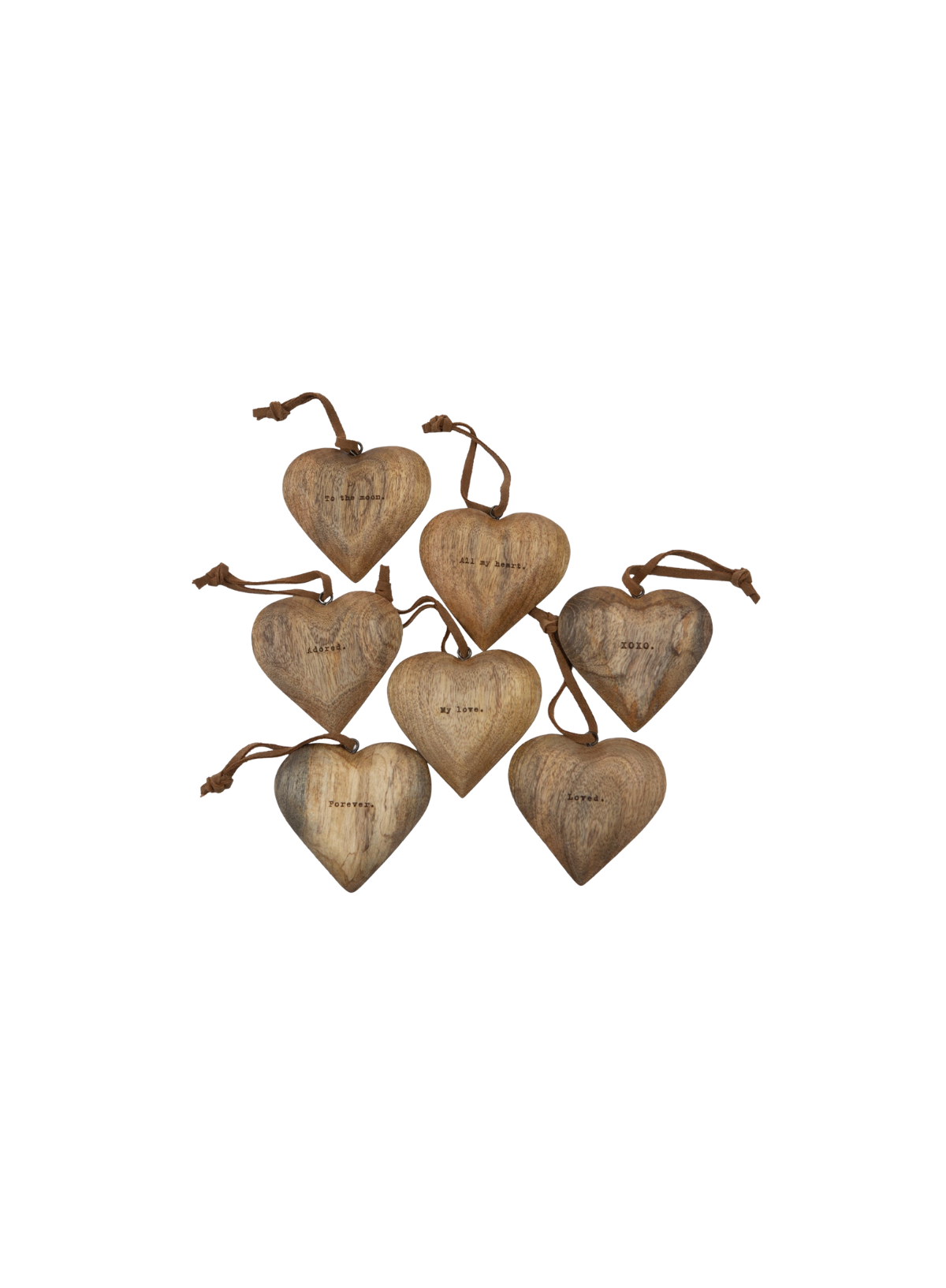 Sugarboo Engraved Wooden Heart Small