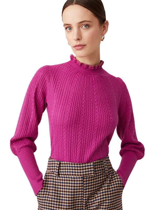 Pablijo Knit Top in Fuchsia from Suncoo