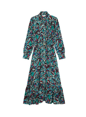 Calipso Printed Dress in Vert from Suncoo