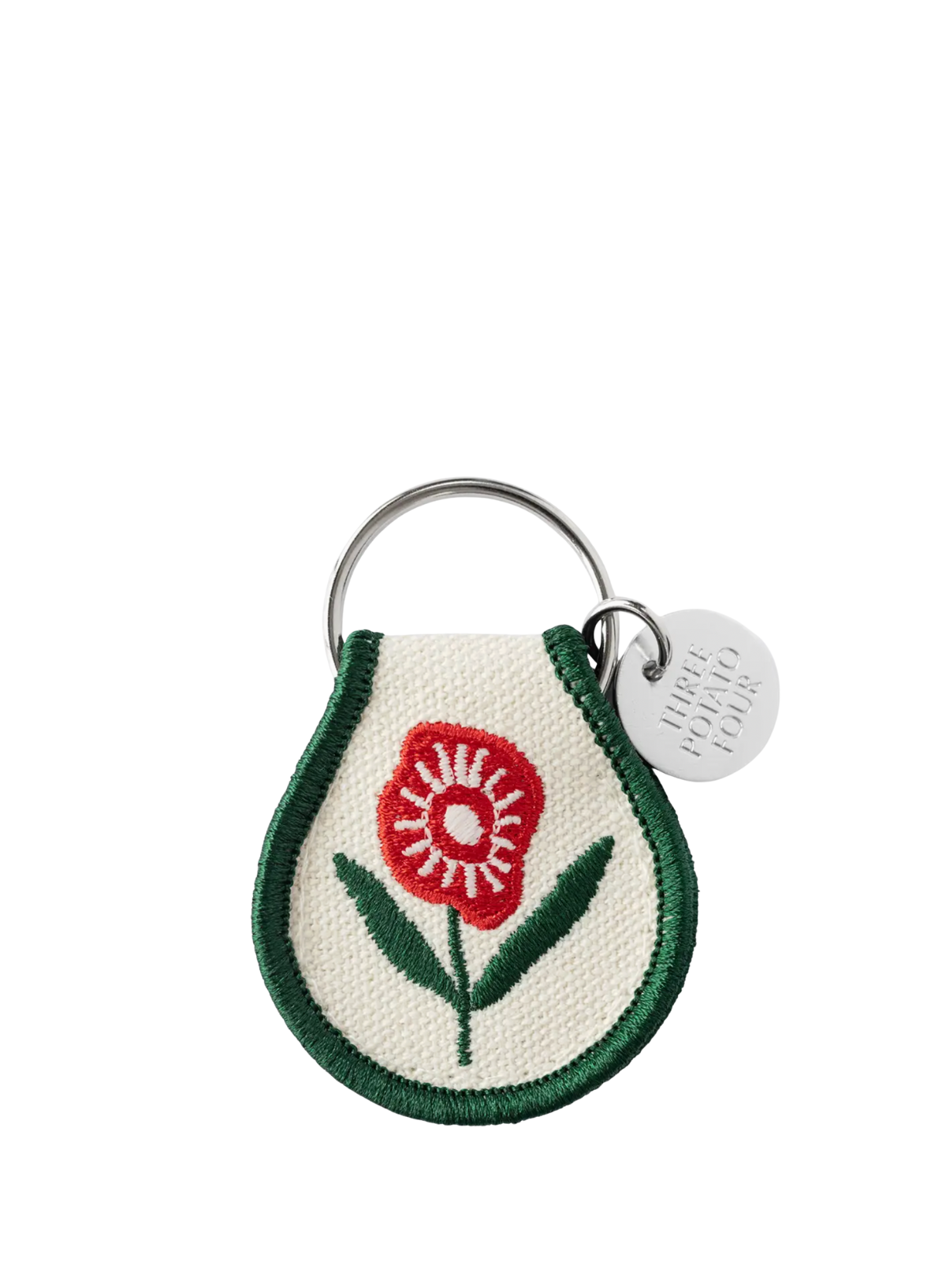 Patch Keychain - Poppy Flower from Three Potato Four