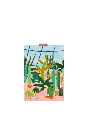 Palm House with Cacti Colourful Art Print: A4 from Kerrie Illustrates