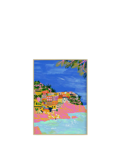 Amalfi Coast Art Print: A4 from Kerrie Illustrates