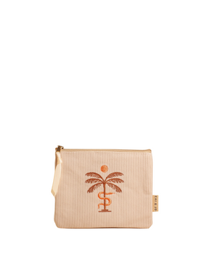 Corduroy Pouch In Stone from Cai & Jo