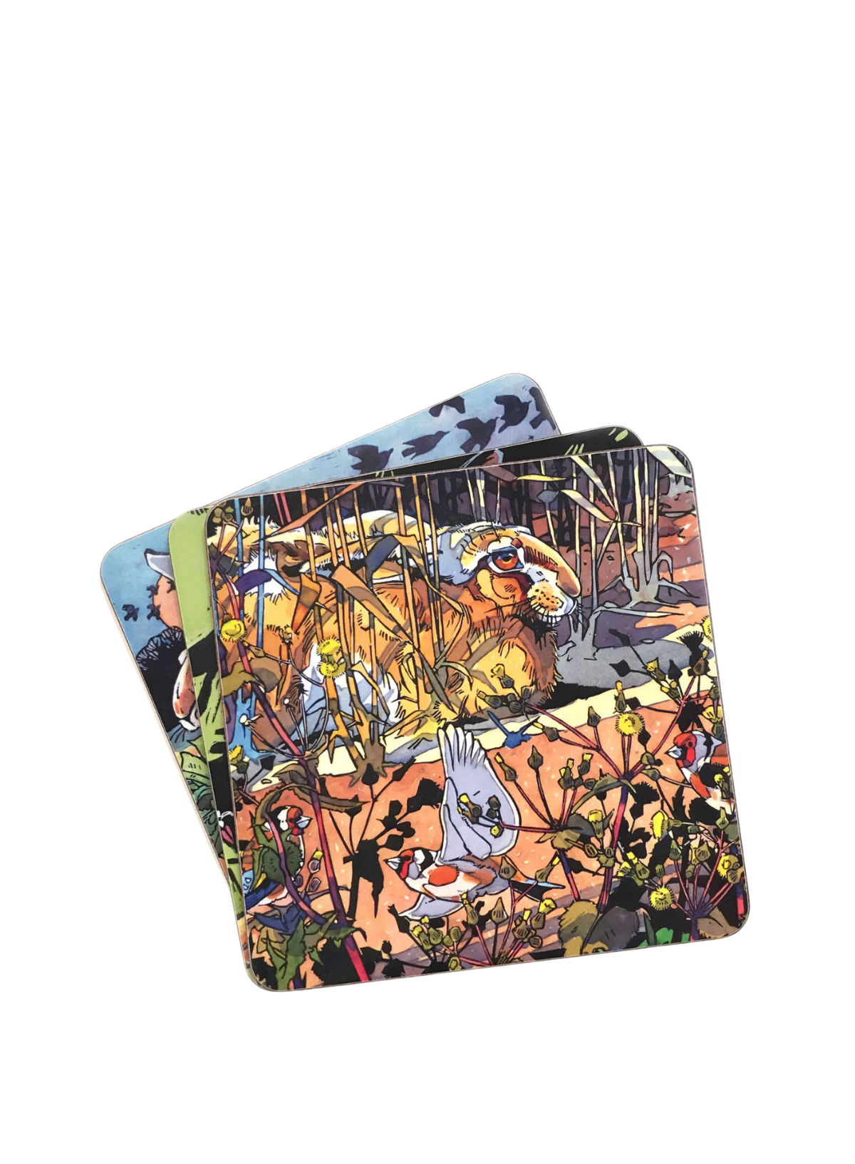 Hare Goldfinch Coaster from Red Hare Publishing