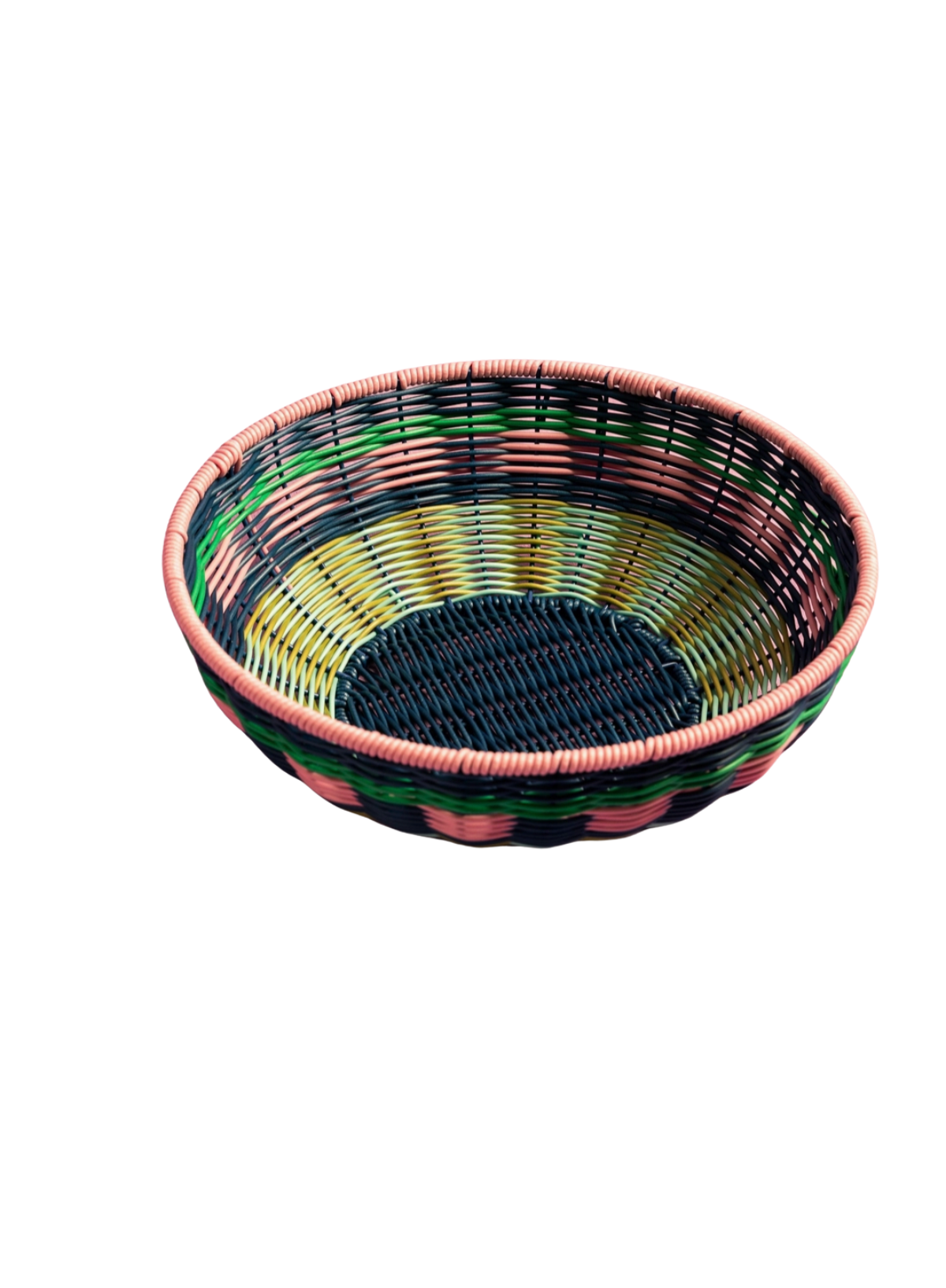 MÆGEN Woven Bowl in Pink/Navy