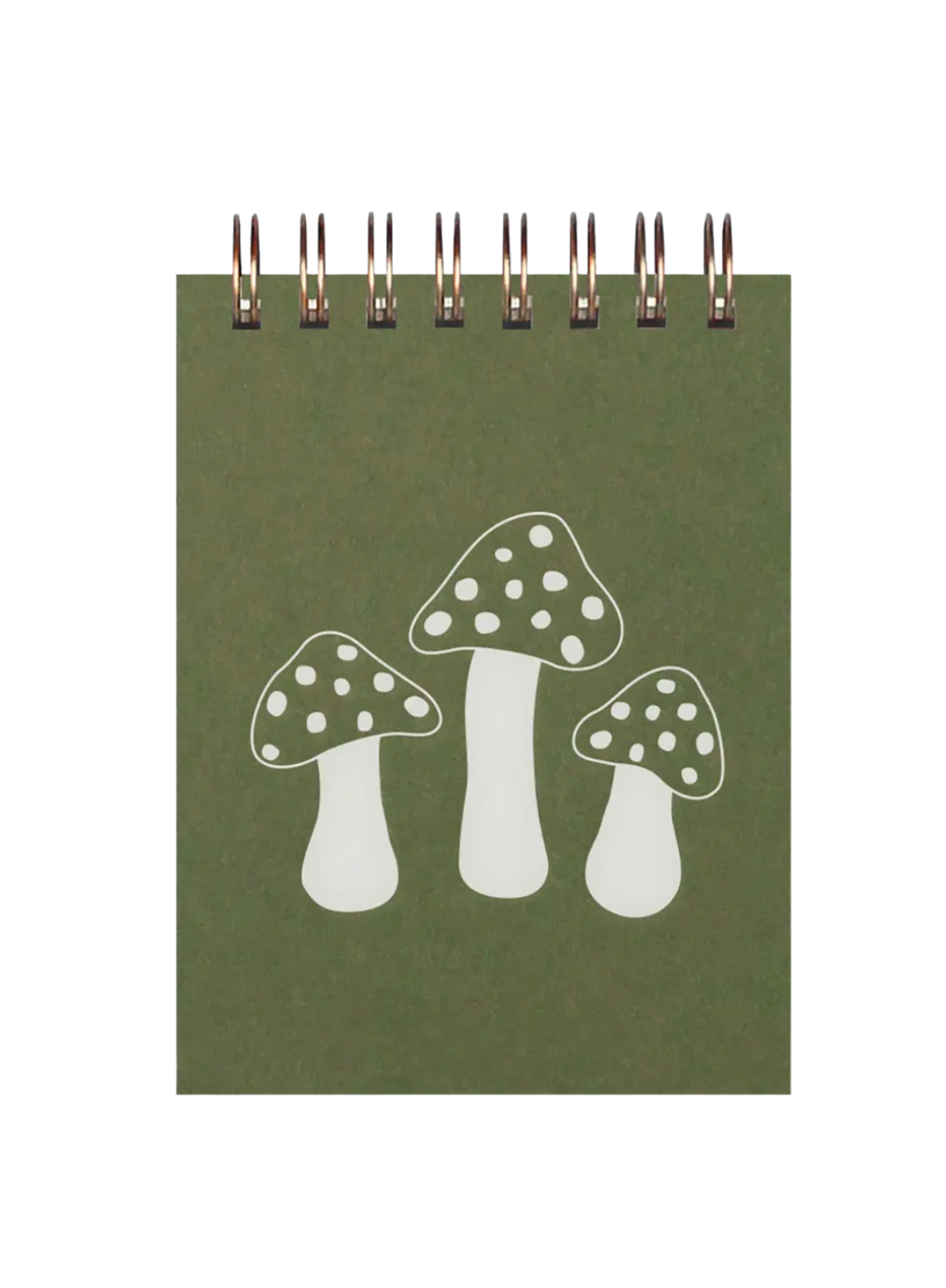 Mushroom Mini Jotter Notebook in Moss Cover from Ruff House Print Shop