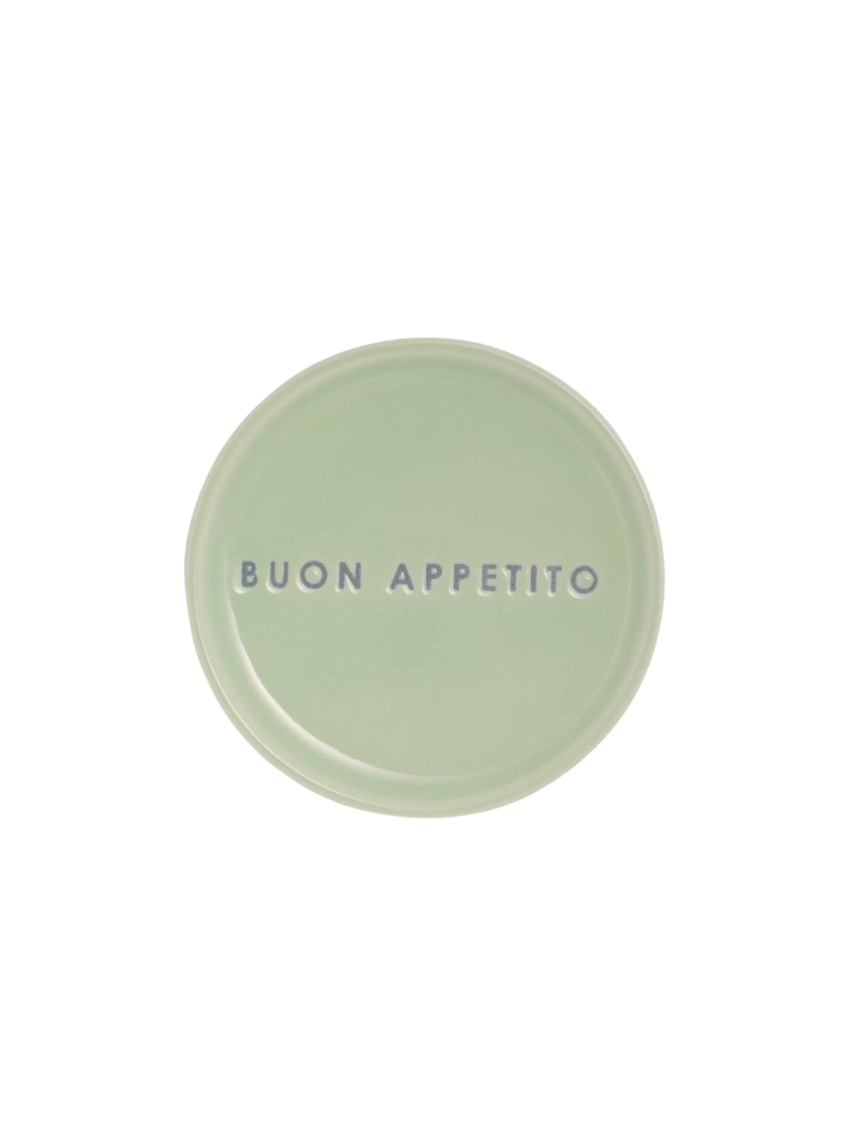 Ceramic Petit Plate Buon Appetito Light Green from Vondels